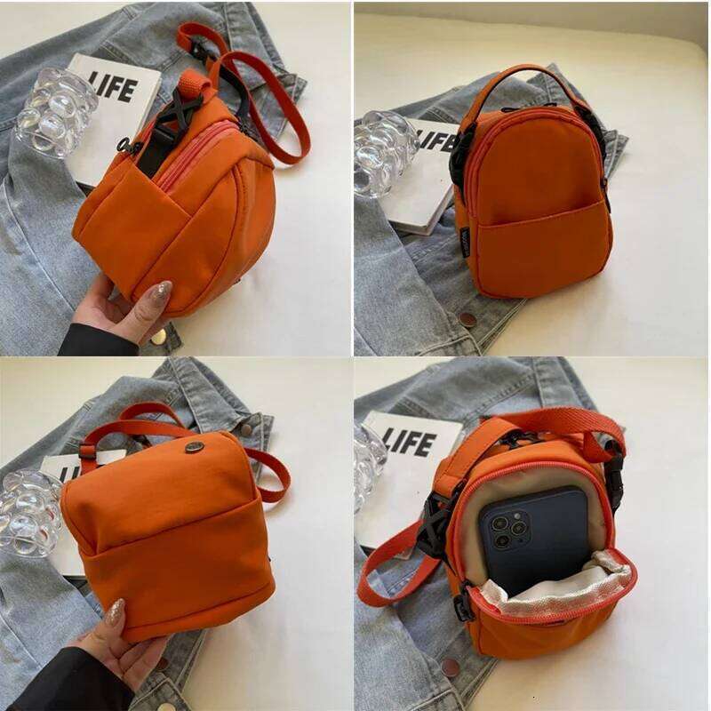 Men Women Canvas Shoulder Street Small Messenger Bag for Student Korean Haruku Unisex Crossbody Bags Phone Purses