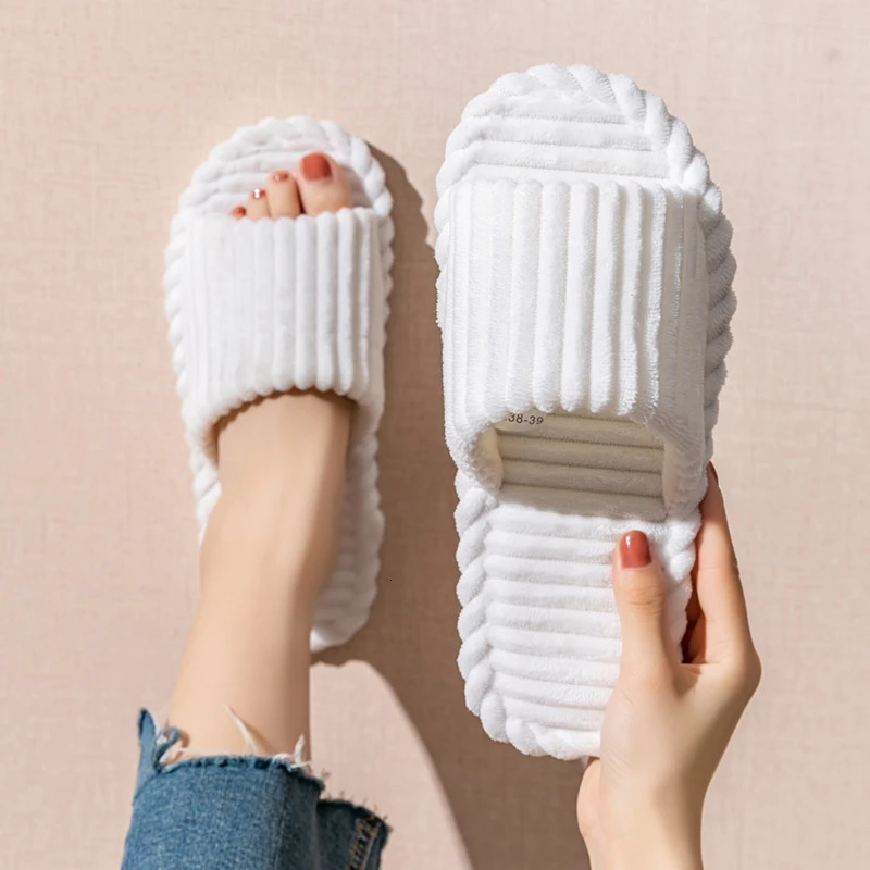 Solid Color Flat Heel Slippers Women Indoor and Bedroom Lightweight Comfort Non-slip Open-toe Breathable Slippers for All Season 250724