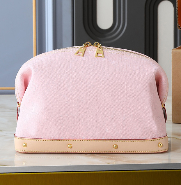 Cosmetic Bag cases Pink Denim bag designer Women Designer Bag Luxury Cosmetic Female Portable Pouch With make up wallet tote makeup handbag