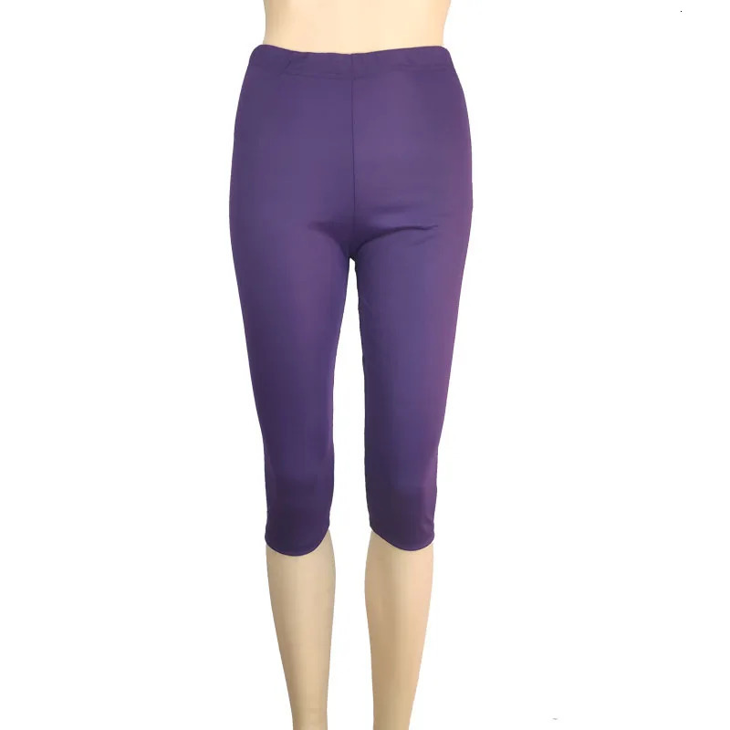 Woman High Waist Yoga Pants Large Size Leggings Tummy Control Workout Casual kneeLength 250725