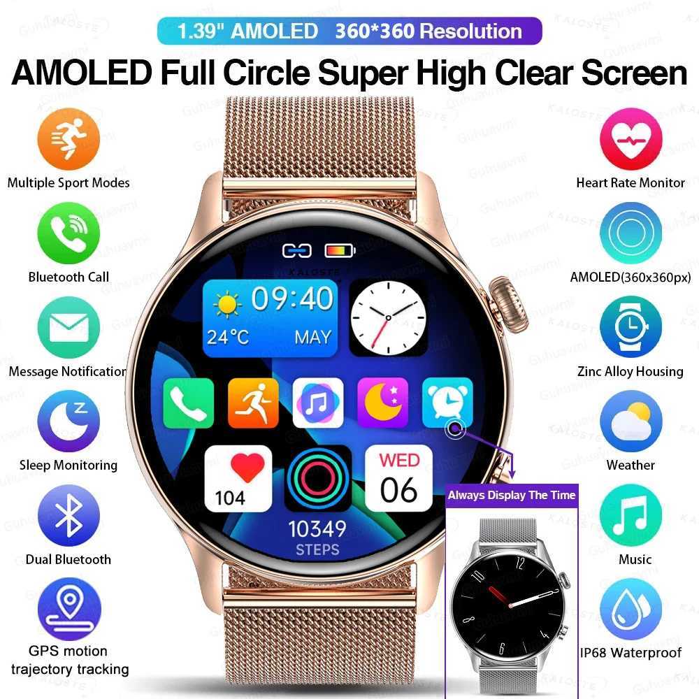 2025 New Smartwatch Wen AMOLED HD Screen Always On Display Bluetooth Call IP68 Waterproof GPS Smart Men Watch for Android iOS X2507261