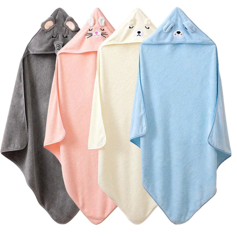 Baby Bath Towels Soft Flannel born Hooded Towel Blanket Boys Girls Cartoon Animal Toddler Bathrobe Warm Sleeping Swaddle Wrap 250725