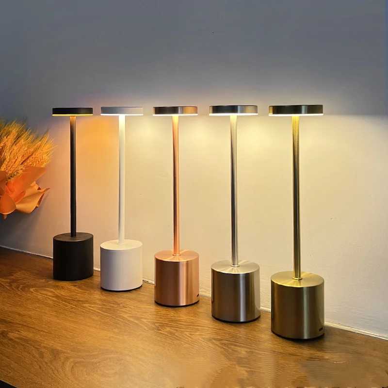 Metal Table Lamp Writing Lamp Bedside Creative Ambient Lights Bar Outdoor Decoration LED Rechargeable Touch Night Lightings 2024 XJ250725