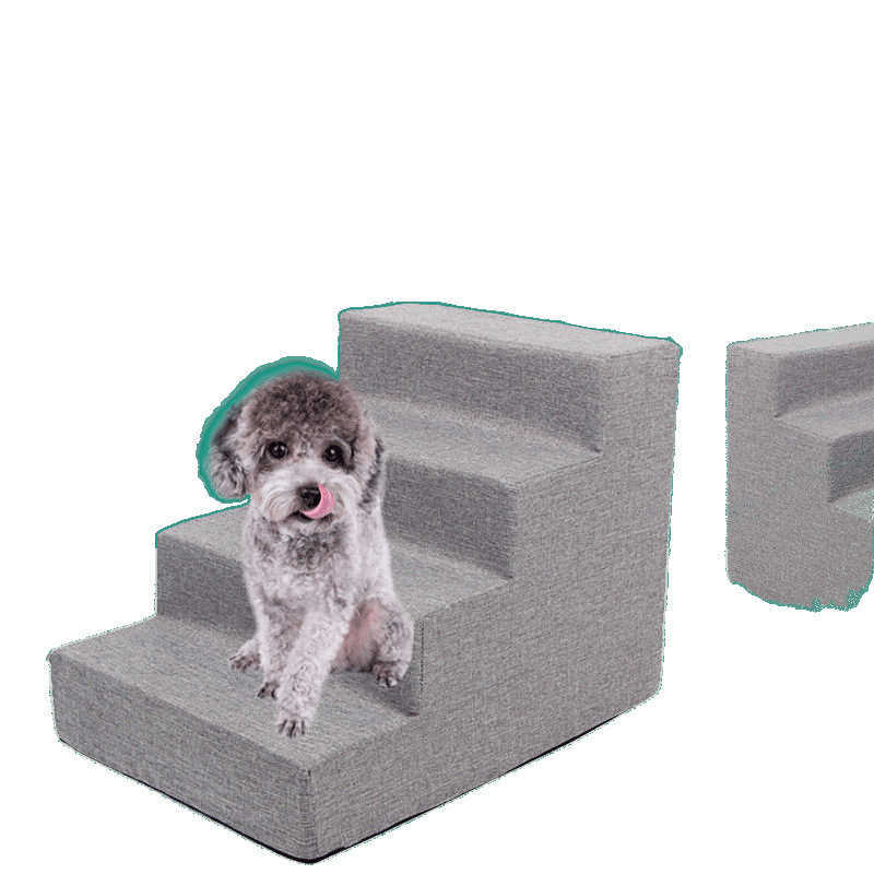 Pet stairs, dog steps, small dog ladder, bed climbing, high climbing, sponge climbing stairs, bedside, detachable and washable dog supplies S25726