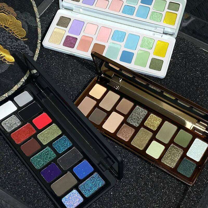 DIKALU 16 Color Eyeshadow Professional Women Makeup Long-Lasting Pearly Shiny Pink Blue Green Eye Shadow Palette Glitter