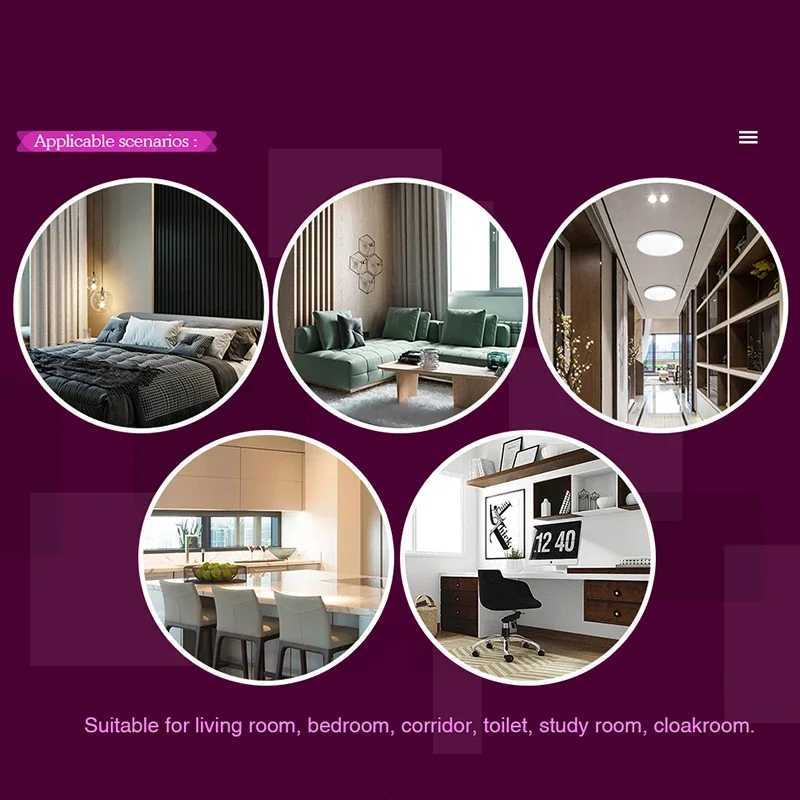 220V Ultrathin LED Ceiling Lights 3-Color CCT Panel Light for Bedroom Kitchen Lighting Round Ceiling Lamp Living Room XJ250725