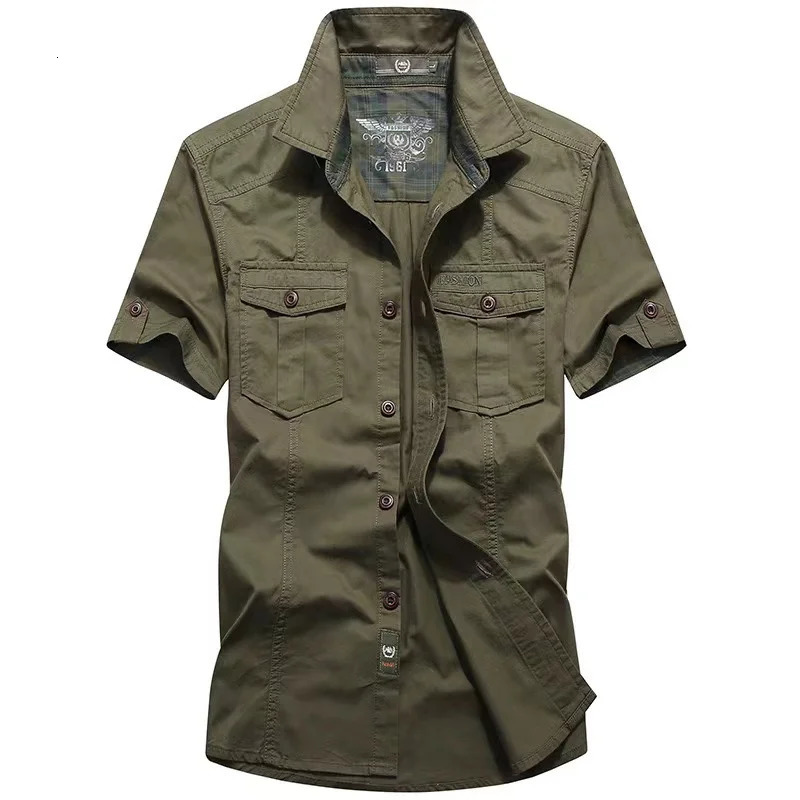 Mens summer thin shirt mens plus size casual denim inch military uniform men 250725