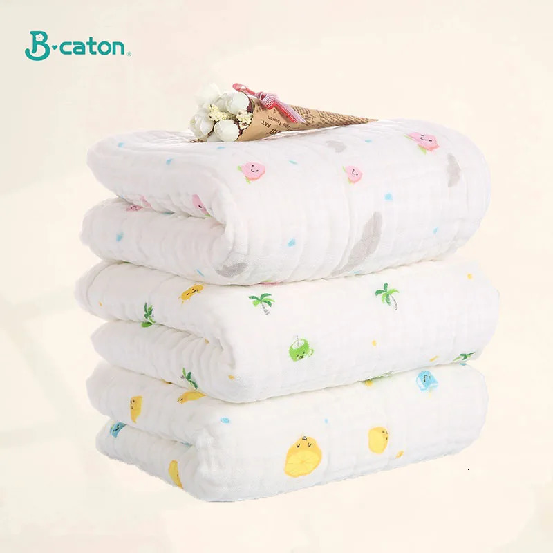 Baby Bath Towel Boys Girls 100% Cotton Children Towels Blanket For born Bathrobe 6 Layers Gauze Washcloth Infant Swaddle 250725