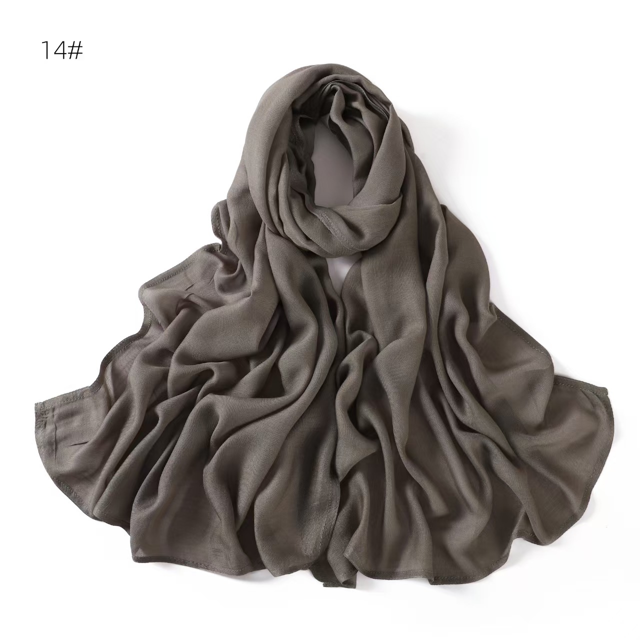 T1322 soft wide-edge thin modal monochrome rayon breathable shawl scarf