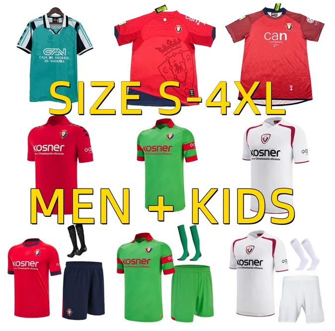 24 25 26 OSASUNA soccer jerseys 2025 2026 DAVID CHIMY aVILA CAMISETA EQUIPACIoN ADULTO TORRES MONCAYOLA 1996 1997 2004 2005 2010 2012 Retro Football shirt men kids Kit