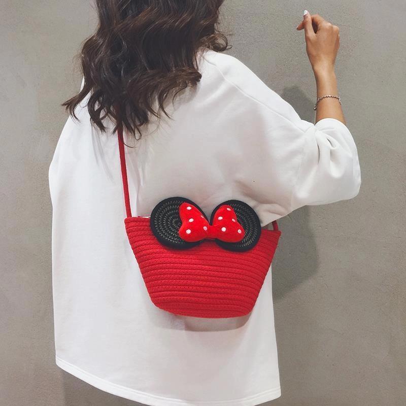 Designer Summer Red Cute Straw-woven Women's 2025 New Niche Mobile Phone And Beach Woven Crossbody Bag