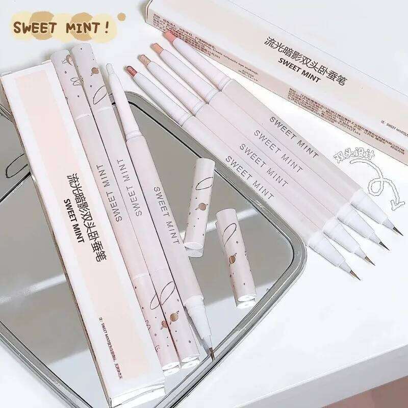 Double Headed Eyeliner Lying Silkworm Pen Dia Glitter 2-in-1 Eyes Makeup Pink Sequin Eyeshadow Highlighter Korea Cosmetics X250727