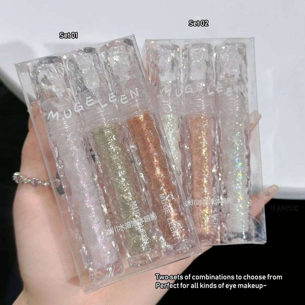 Metallic Shiny Eyeshadow Makeup Dia Glitter Liquid Eyeliner Waterproof Highlighter LyingSilkworm Pigment Lasting Beauty Tool X250726