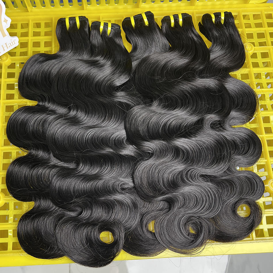 12A Vietnam Super Double Drawn Body Wave Hair Weaves Unprocessed Hair Extensions Natural Color 100g/bundle Double Wefts 3Bundles/lot