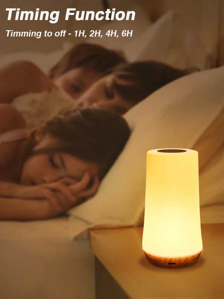 13 Color Changing RGB LED Night Light Table Lamp Remote Control Touch Rechargeable RGB Night Lamp Dimmable Bedside Light R250726