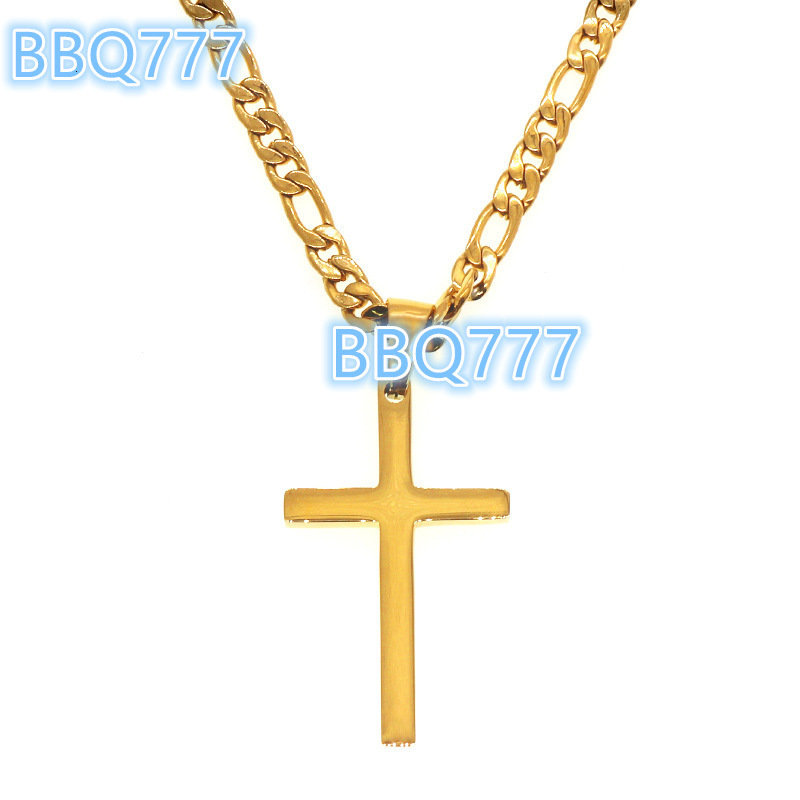 JY Fashion Hot Simple Stainless Steel Necklace 18k Gold Dainty Cross Necklace for Men Cross Necklace Women Jewelry