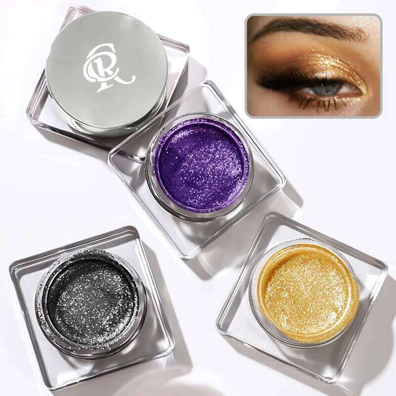 Monochrome ple yellow flash drill polarizing fine sequins highlight waterproof durable color eye shadow liquid X250726