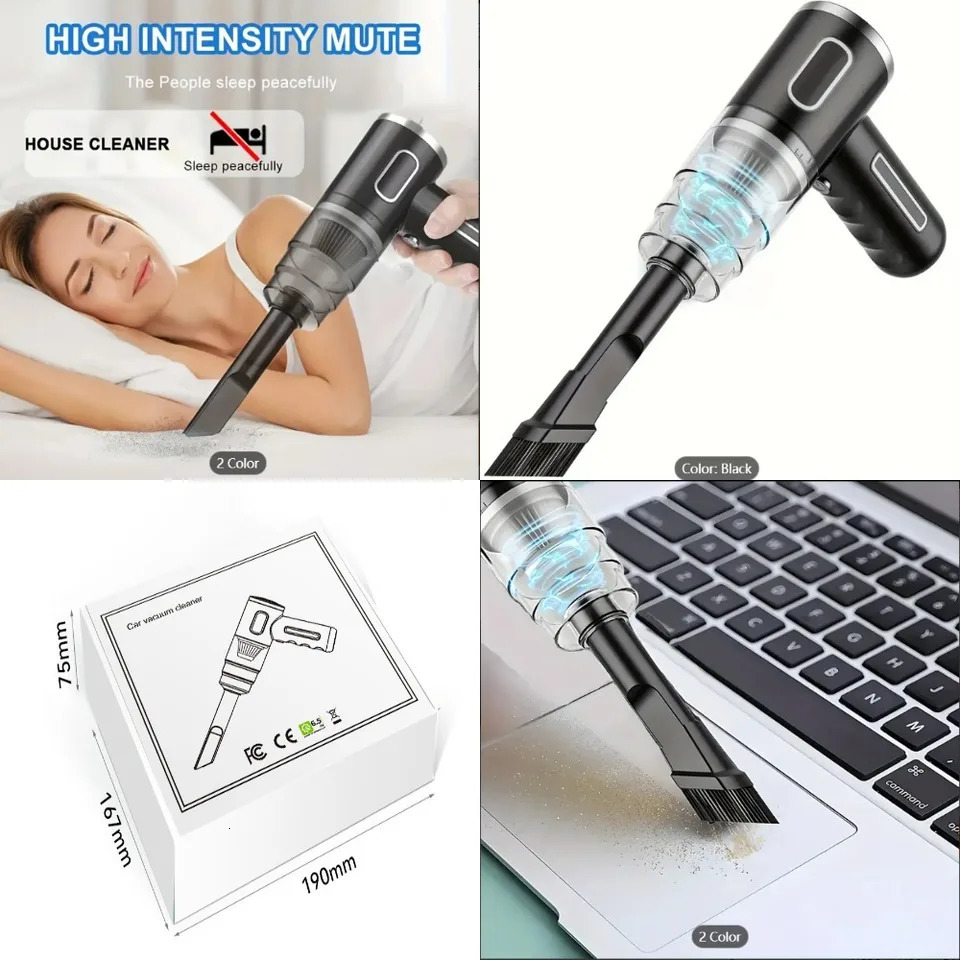 Upgraded Cordless Handheld Vacuum Cleaner Powerful Cyclone Suction Rechargeable Wireless for Cars Offices Homes Lightweight 250721