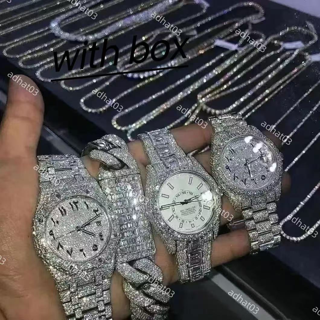 luxury watches men VVS moissanite watch mens watch diamond iced out watch montre watch men montre automatic watch Orologio Montre hjl