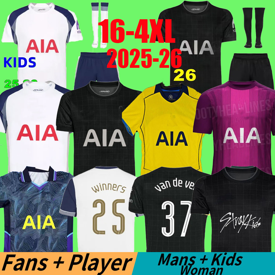 25 26 MADDISON SON KUDUS soccer Jerseys KULUSEVSKI 2025 2026 ROMERO VAN DE VEN SOLANKE BERGVALL GRAY TEL RICHARLISON tottenaham Football shirts kids uniforms