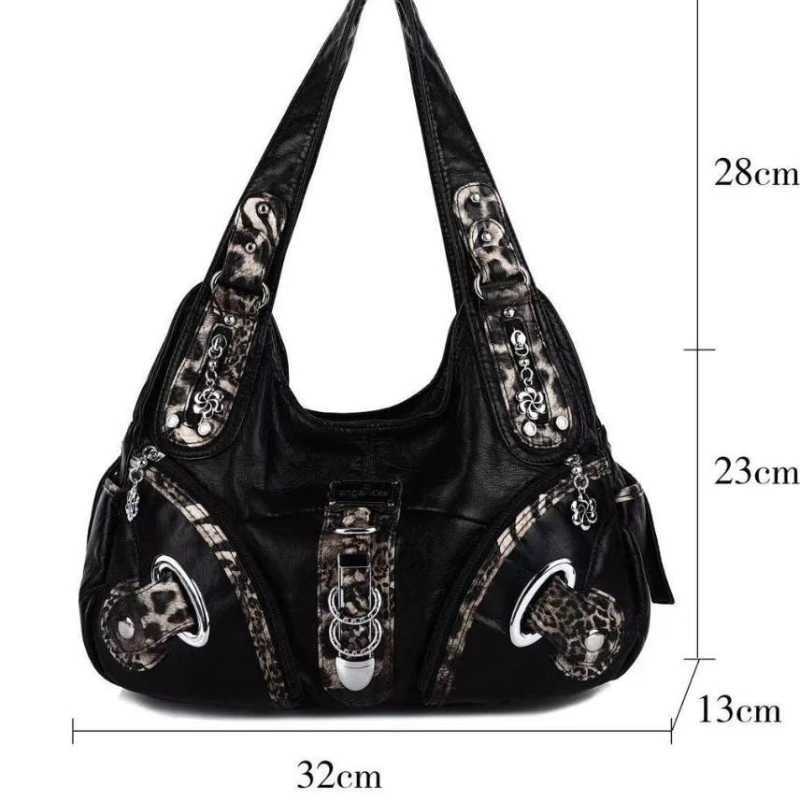 Angelkiss Women Handbags Leopard Bag Top-handle Handbag Fashion Satchel Dumpling Pack Shoulder Bag Tote Bag Hobos Large Purse Z250726