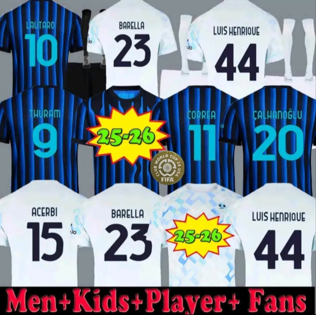 Soccer Jersey 25 26 INTER Jersey BARELLAI LAUTARO S Dumfries Maglia 2025 Football Shirt DIMARCO Equpment CALHANOGLU THURAM Rossi Special inter milanjersey 25 26