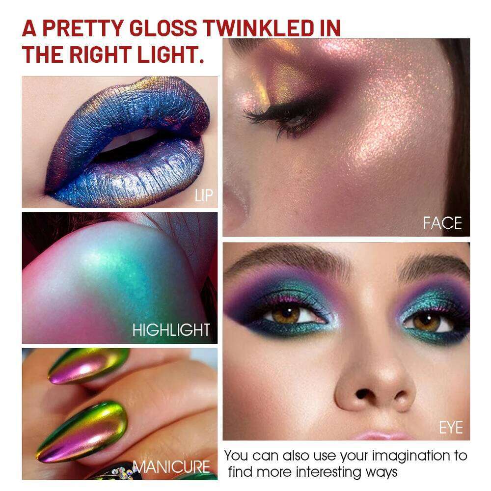 Chameleon Pearlescent Liquid Eyeshadow Illusion Highlight Fine Shimmer Festival Stage Makeup X250726