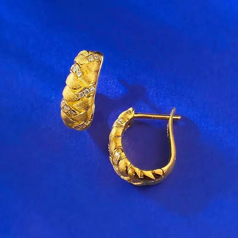 MEENOY Trendy 14K Gold Jewelry Real 925 Sterling Silver Wedding Hoop Earring for Women