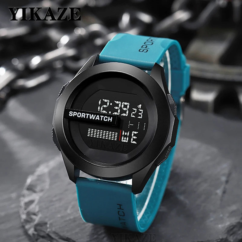 1KAZ Sport Watch for Men Military Digital Watch Stopwatch Luminous Date Week Waterproof Mens Clock Electronic Wristwatch 250724
