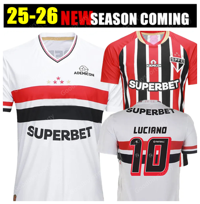 2526 Sao Paulo FC Soccer Jerseys Home Away Shirts for LUCAS PABLO MAIA FERREIRINHA WENDELL A. FRANCO CALLERI LUCIANO OSCAR 25/26 Soccer Football 2026 kid kits