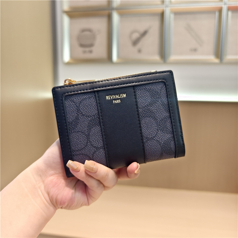 Designer's New Style Trendy Elliptical Printed Folding Zipper Wallet Fashion Short Women's Wallet Wallet Wallet Clip