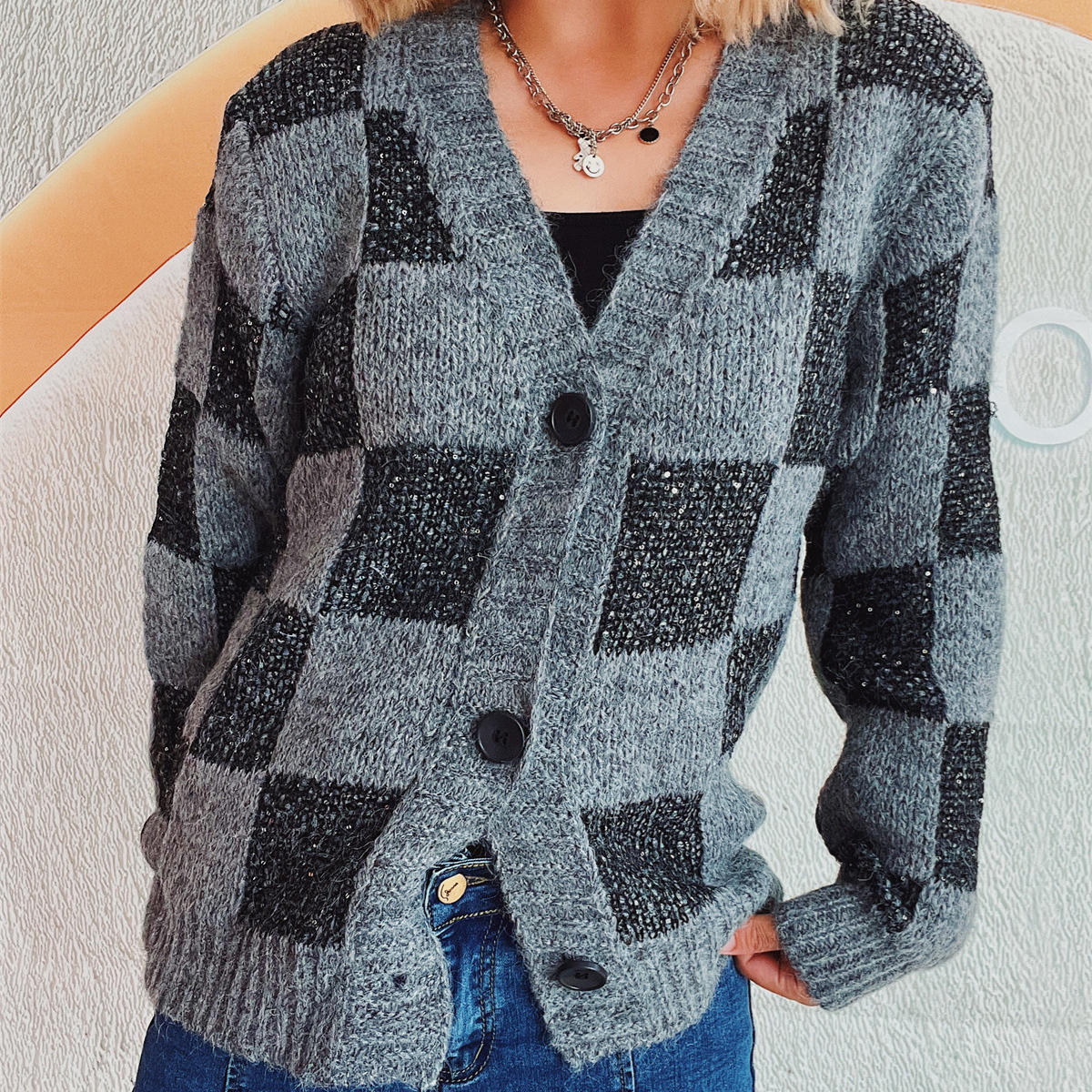 new Free shipping designer sweater for women Commuter sweater simple and fashionable knit base sweater