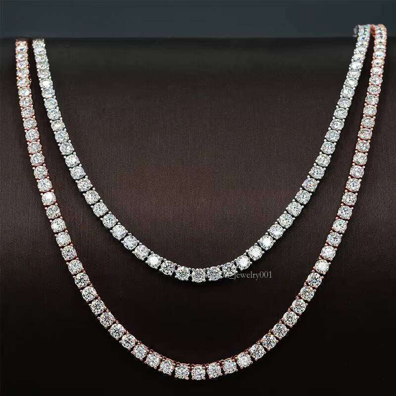 4mm 14k Gold Silicon Stone Tennis Chain Sinocre Hip-Hop Fashion