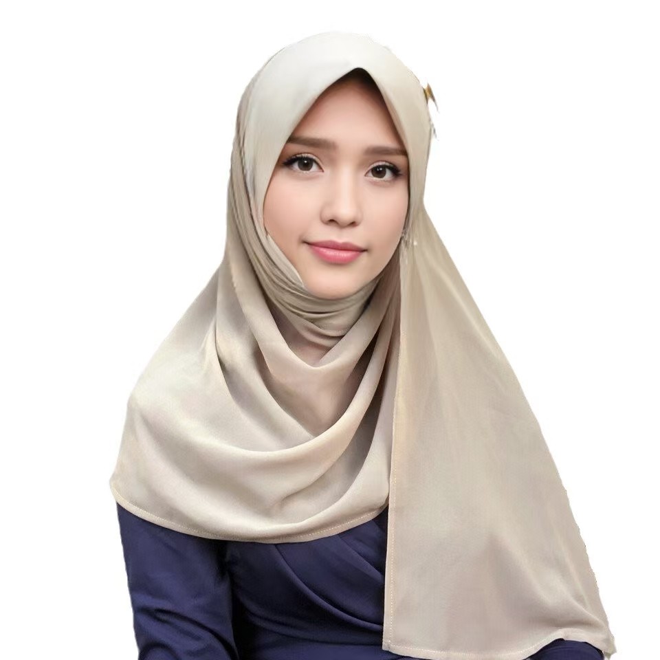 K1487 Cross-border hot selling solid color chiffon scarf long scarf shawl comfortable breathable spot wholesale