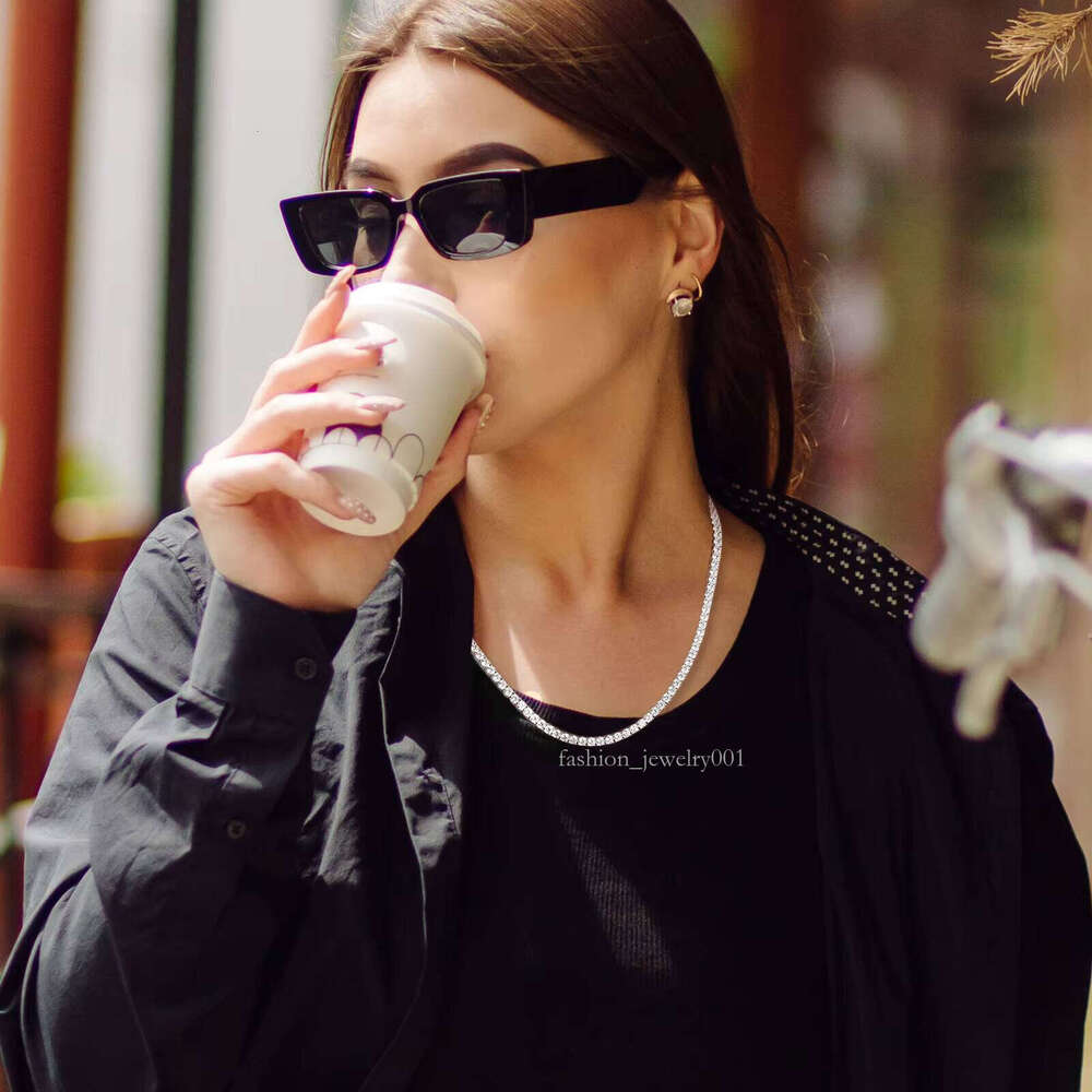 Sparkling Pyrite Necklace 14K/ Gold Plated Wedding Jewelry for Men and Women Pure Sier Tennis Chain