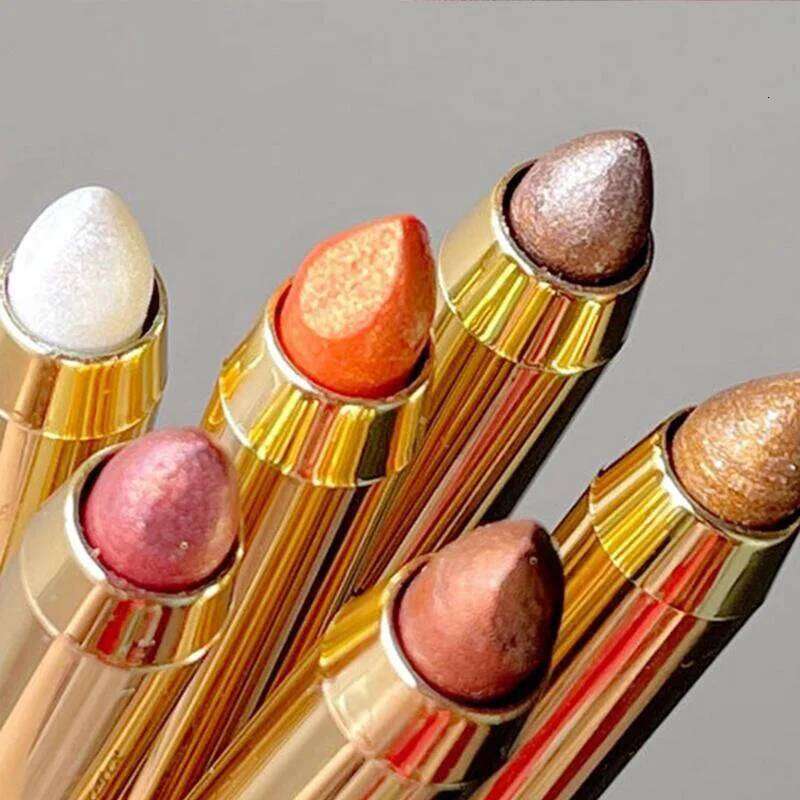 6 Colors Pearlescent Eyeshadow Pencil Waterproof Long Lasting Glitter Shimmer Eye Shadow Pen Eyeliner Stick Eyes Makeup Tools X250726