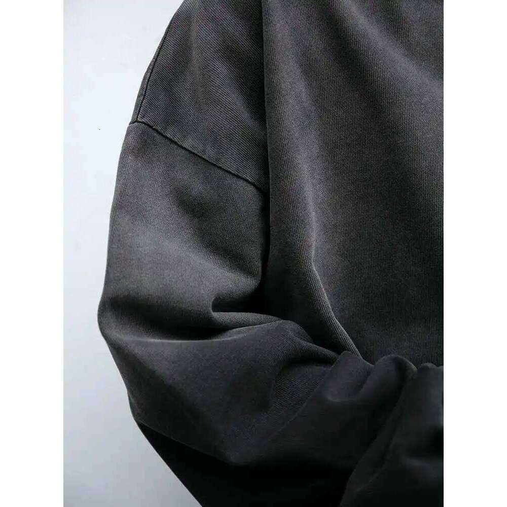 Mens Heavyweight Cotton Hoodie Oversized Streetwear Spring Autumn Garment Dyed Washed Ombre Pullover High Quality Sweatshirt 250726 - view 5