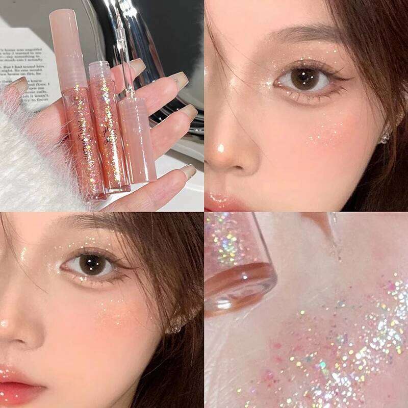 Glitter Blue Liquid Eyeshdaow Stick Kit Crystal Shimmer Shiny Water Highlighter Waterproof Dia Pink ple Sequins Eyeliner X250726