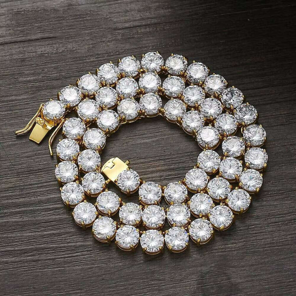 8mm Unisex Fashion Hip-Hop Moissanite Chain GRA Certified Tennis Necklace Bracelet Sier Jewelry