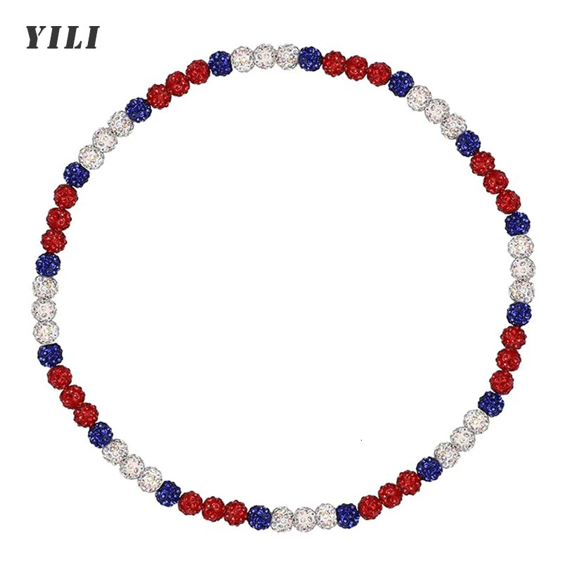 Baseball Necklace for Men Bling Baseball Necklace Rhinestone Ball Beaded Necklace baseball Players Lovers Inspired Jewelry 250722