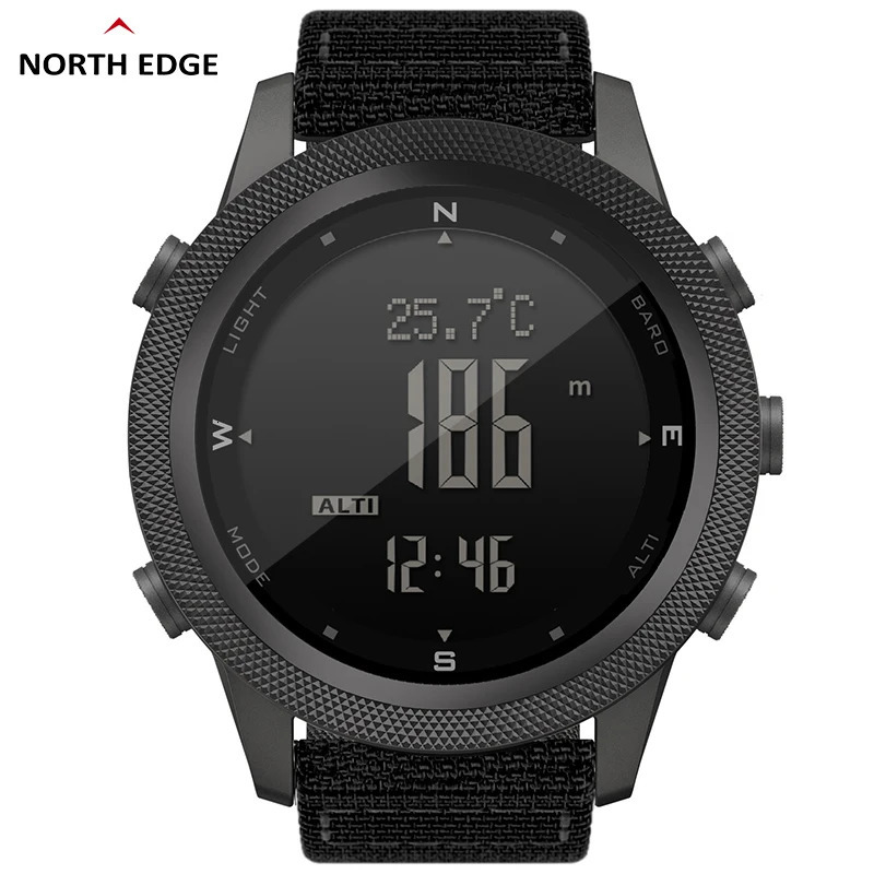 North Edge Apache-46 Men Digital Watch Outdoor Sports Running Swimming Outdoor Sport Watches Altimeter Barometer Compass WR50M 250724