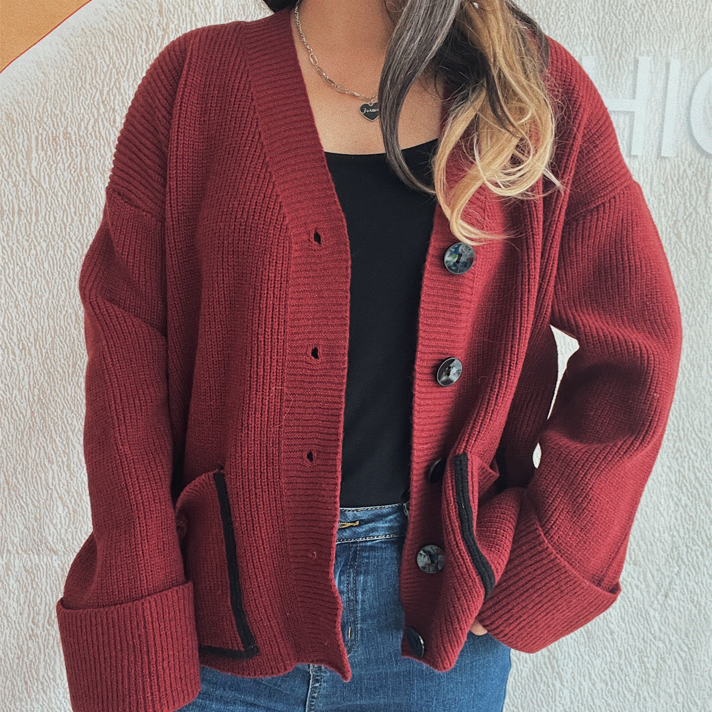 Free shipping designer sweater for women Casual and fashionable sweater with simple printed loose knit cardigan