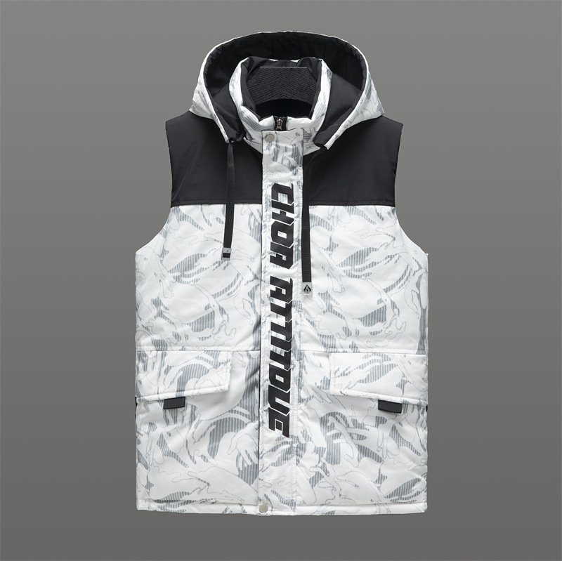 designerfree shipping Mens Vests Mens new warm hooded cotton camisole vest in vest for winter men's clothing