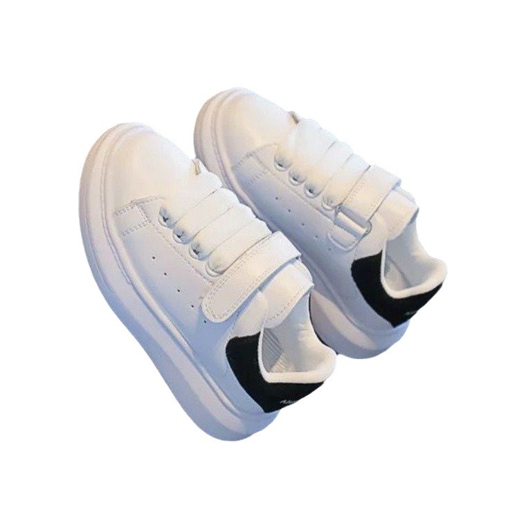 Designer Shoes 2025 Kids' White Hook & Loop Sneakers - Spring Fall Casual Athletic Shoes for Boys & Girls Non-Slip Everyday Toddler Shoes