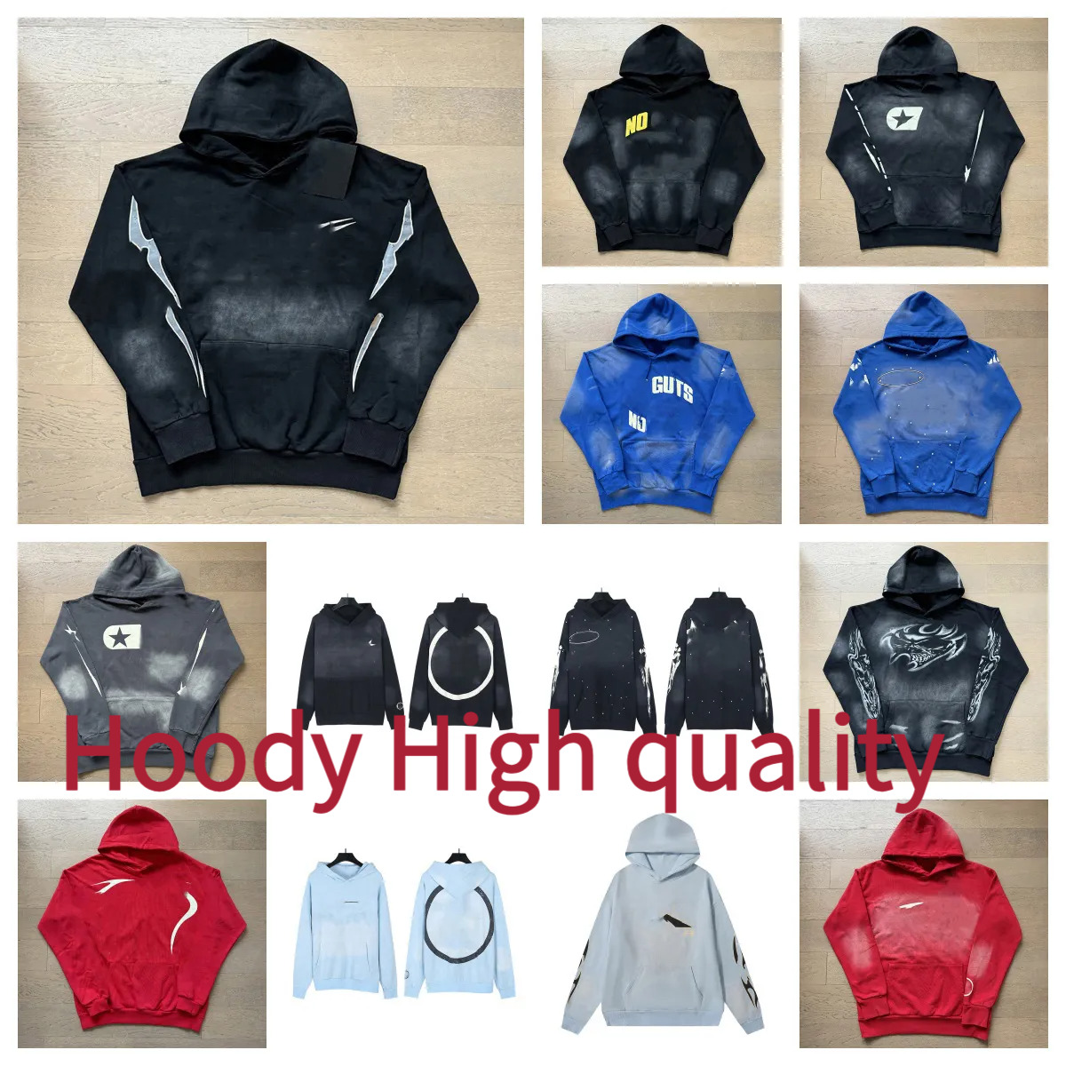 Designer Mens Zip Up Hellly Staraly Hoodie For Man Woman Hell Tracksuits Sports Suit Pants Pullover Vintage Street Graffiti Sweatshirts