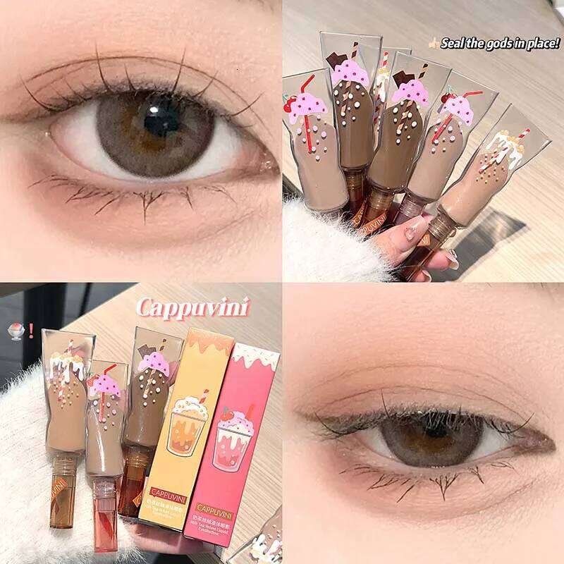 Cappuvini Veet Liquid - ted Milk Tea Brown, Soft Matte Finish, Buildable Neutral Eyeshadow Stick for Everyday Make X250726