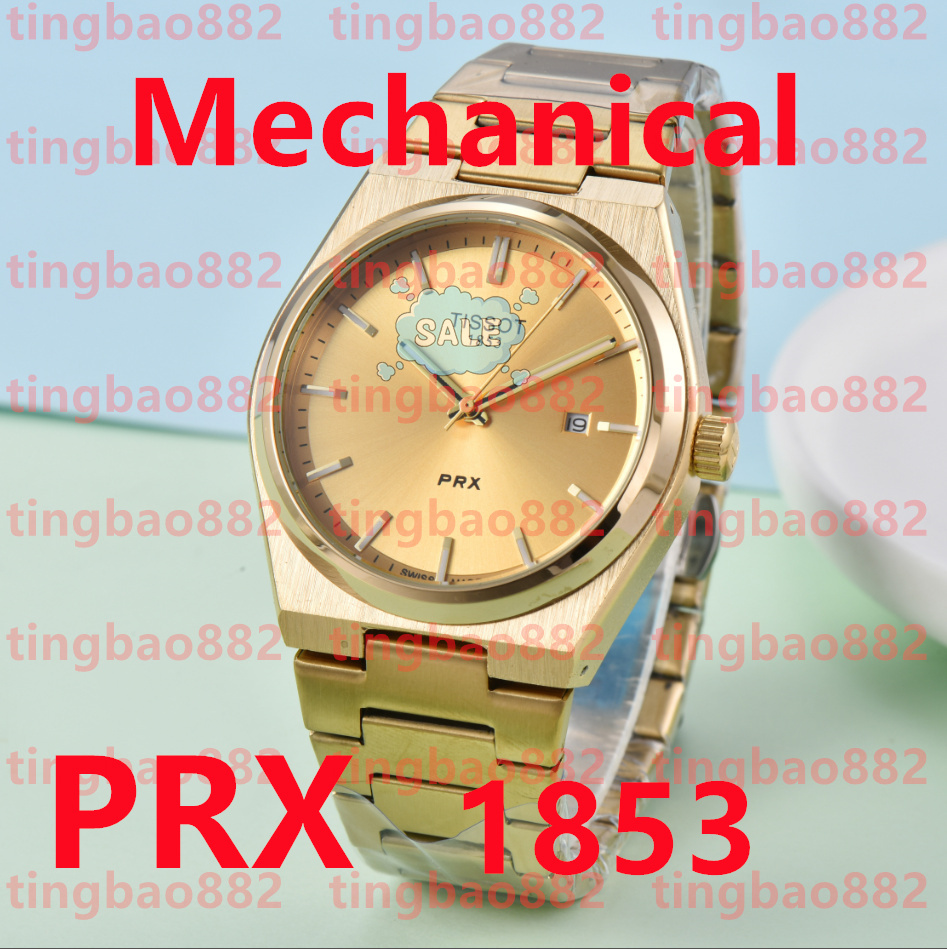 NEW Brand 1853 WristWatches Men Top-grade mechanical Movement Watches Automatic Date Watch classic Luxury PRX POWERMATIC80 wrist-watch Steel Strap