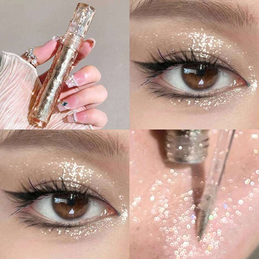 Super Flash, Pearlescent, Sequin, High Gloss Sleeping Silkworm Monochrome Eye Shadow Liquid Color Makeup X250726