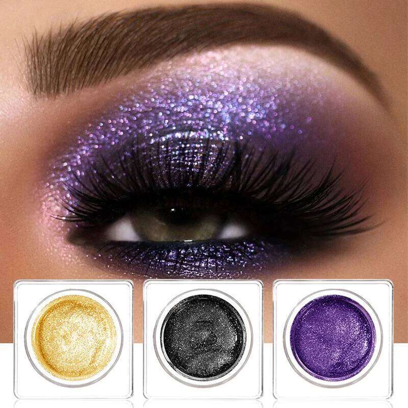 Monochrome ple yellow flash drill polarizing fine sequins highlight waterproof durable color eye shadow liquid X250726