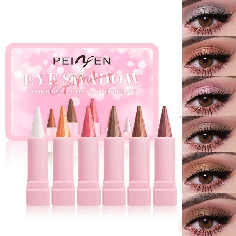 6 color suit Color shadow eyeliner pencil set Waterproof eye tool Long lasting easy makeup X250726